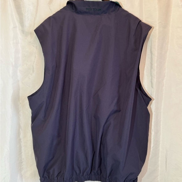 PGA Tour TPC Tampa Bay 1/4 Zip Windbreaker Golf Vest XL Navy Green - Picture 2 of 8